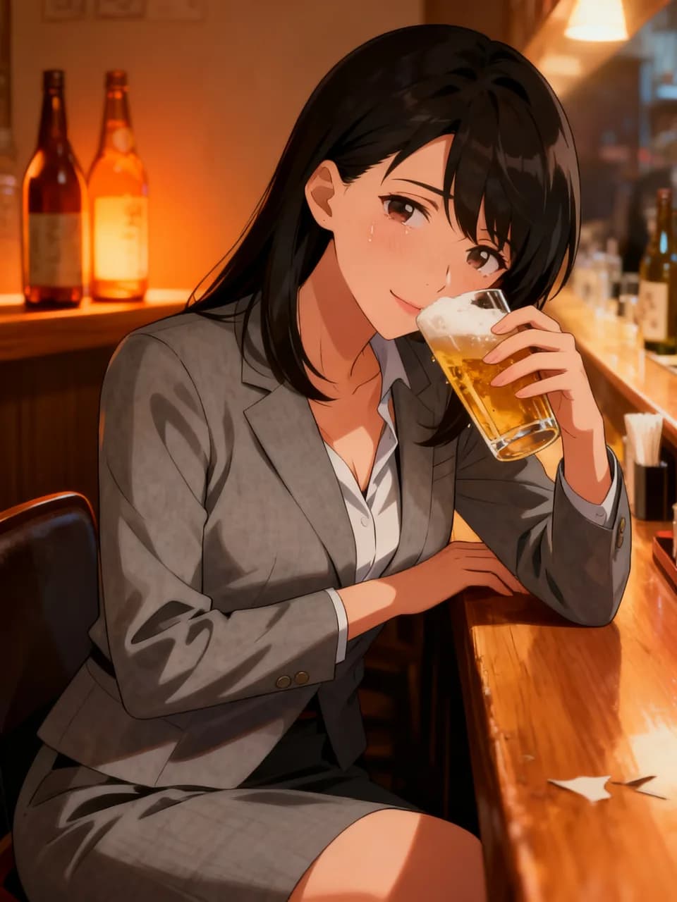 毎週金曜、隣の席のお姉さんが勝手に私のビールを頼んでいる