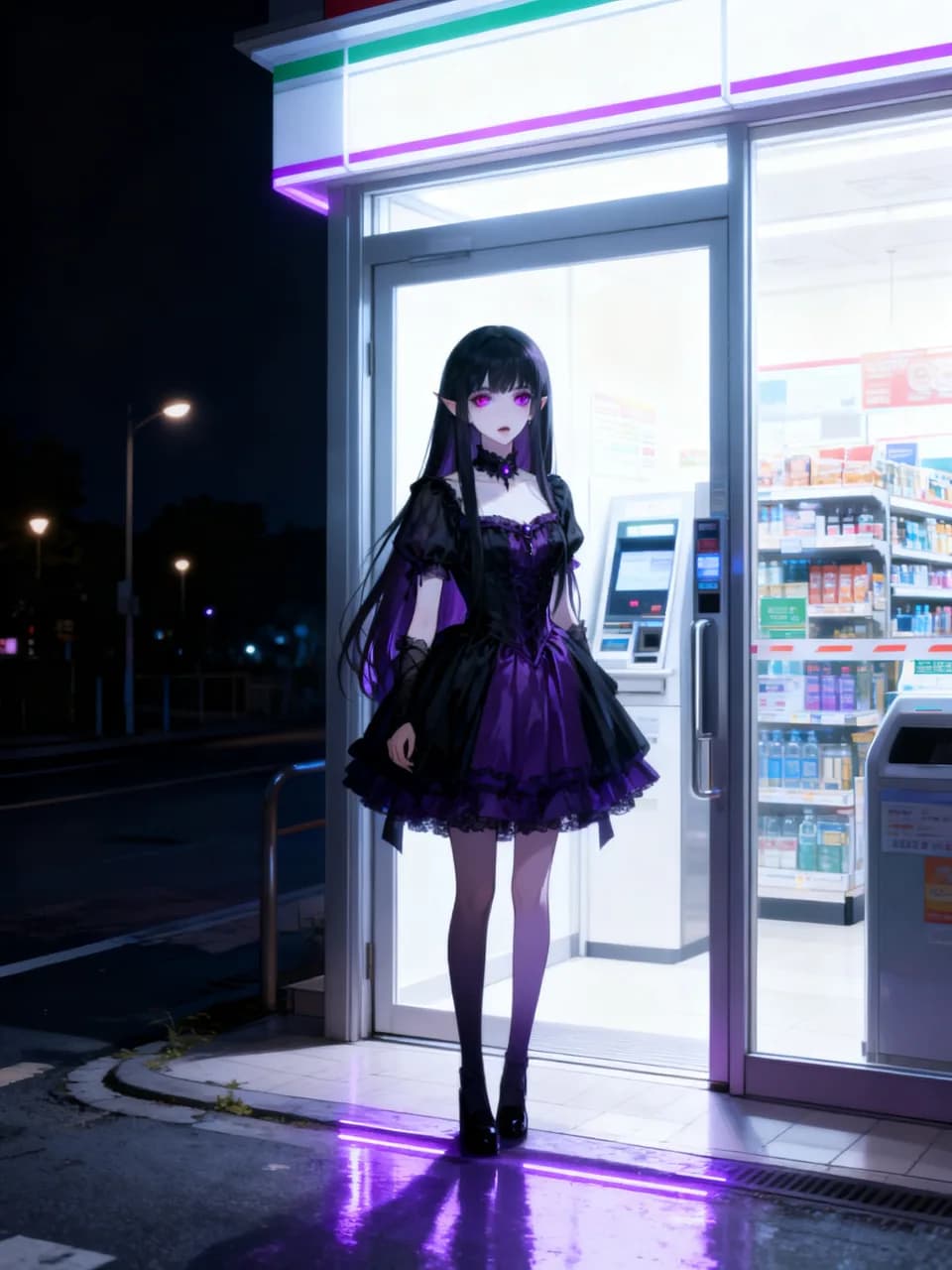 深夜のコンビニと吸血鬼